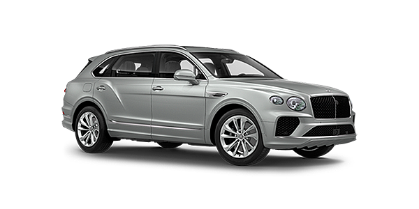 Jack Barclay Bentley Bentayga EWB front side angled view in Moonbeam coloured exterior. 