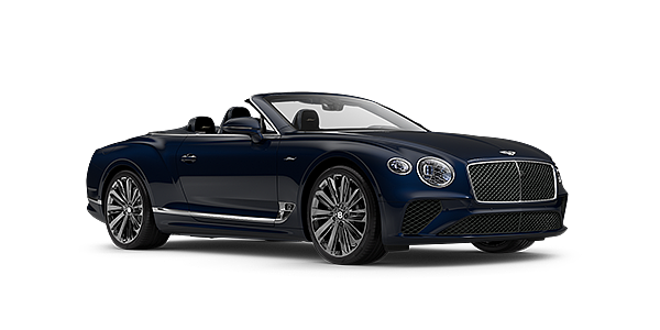 Jack Barclay Bentley GTC Speed convertible in Moroccan Blue paint front 34