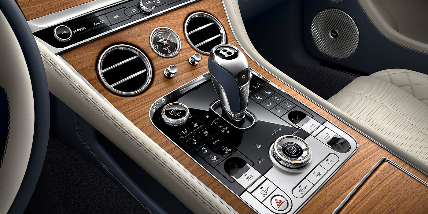 Jack Barclay Bentley Continental GTC Azure convertible front interior console detail