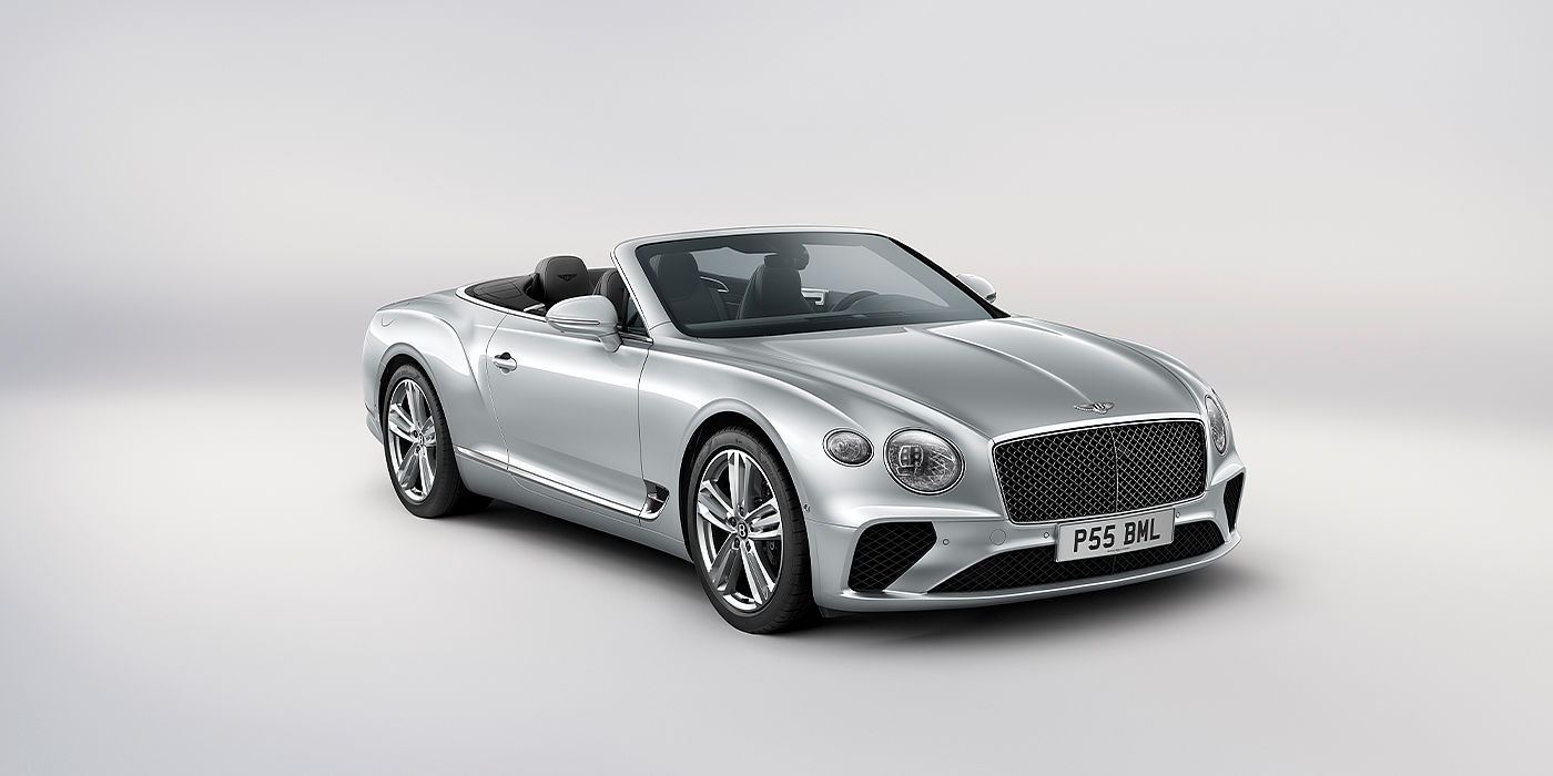 Jack Barclay Bentley Continental GTC convertible in Moonbeam paint front 34